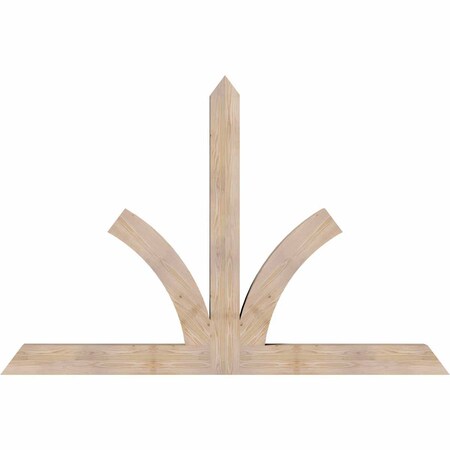 Ekena Millwork Richland Smooth Timber Gable Bracket, Douglas Fir, 84"W x 56"H x 5 1/2"D x 5 1/2"F, 16/12 Pitch GBW084X56X0606RIC00SDF